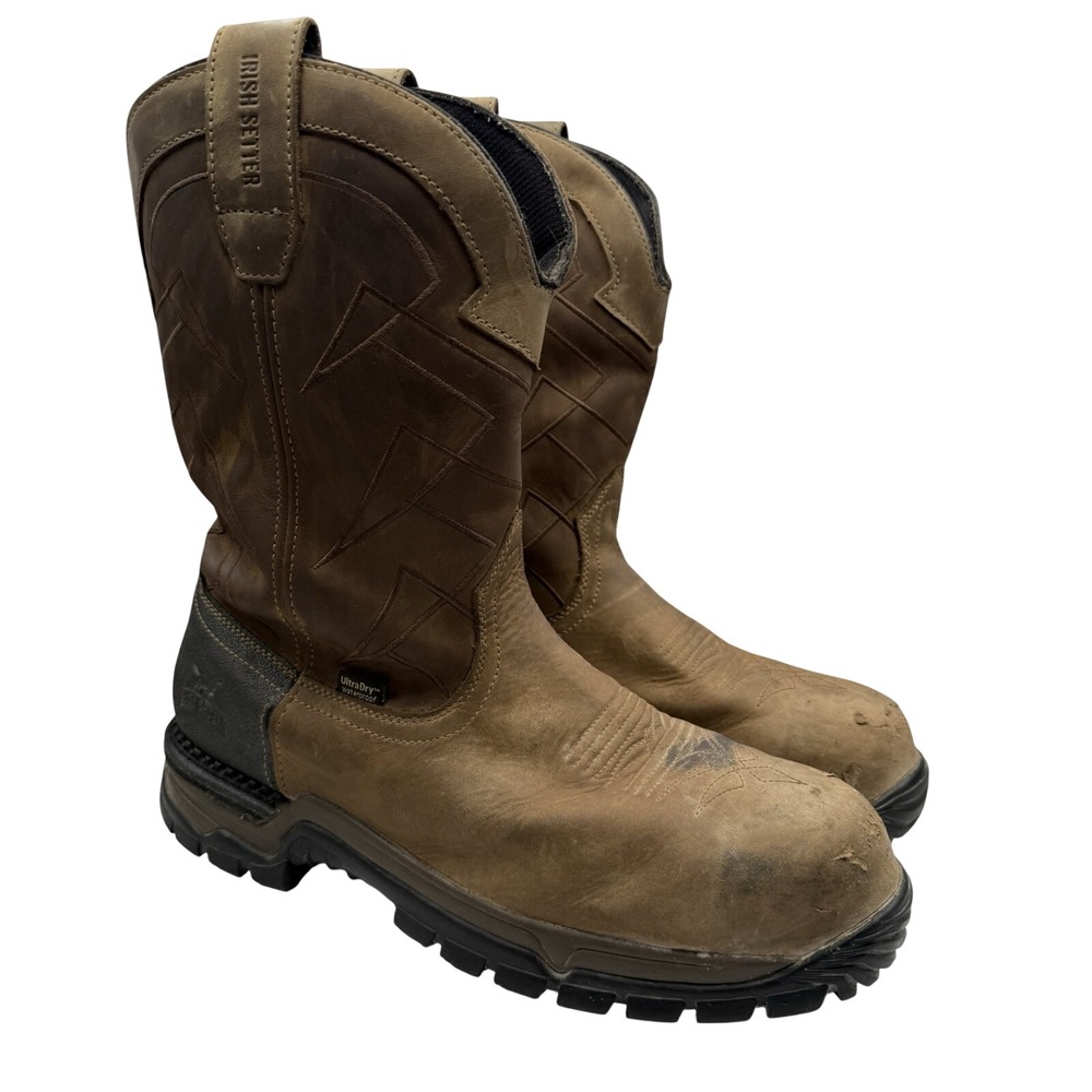 RED WING Irish Setter Two Harbors 11" Pull-on Boot Men 13 E2 Extra Wide Safe Toe
